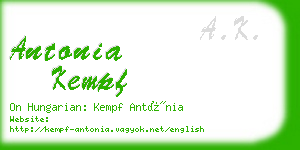 antonia kempf business card